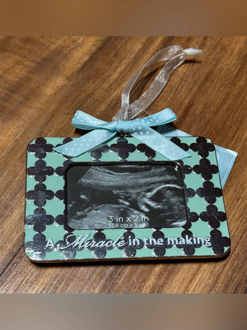 Hallmark Keepsake “A Miracle in the Making” Sonogram Frame Ornament